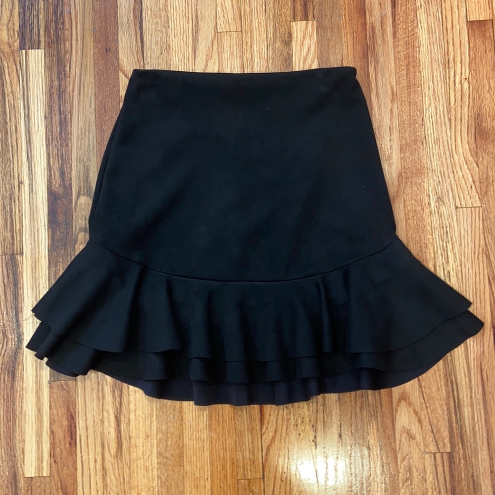 AQUA mini ruffle skirt